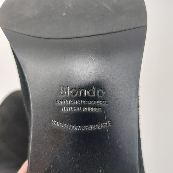 Blondo Womens Knee High Black Boots Block Heel 9M Waterproof - Picture 11 of 16